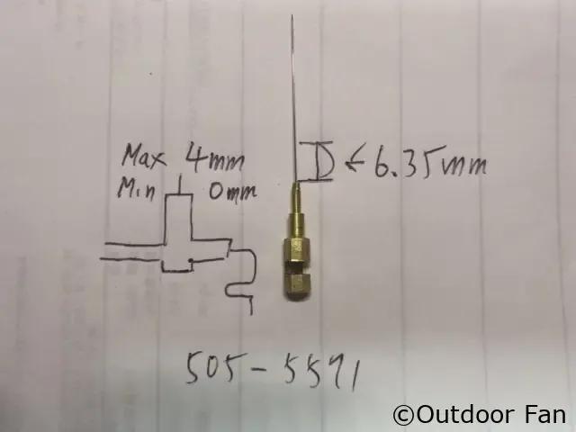 エキセントリックブロックのニードル