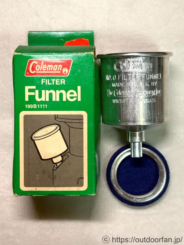 コールマン No.0 アルミファンネル 元箱付き