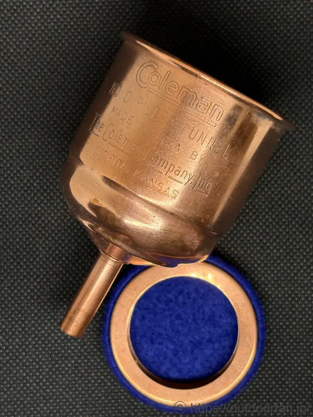 コールマン 1940年代 銅製 No.0ファンネル ブルーフィルター付き