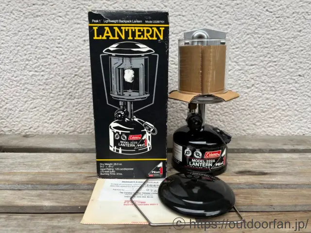 【未点火元箱入り】コールマン 222A 黒 1/89製 NOS