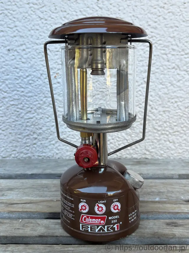 コールマン 222 茶 2/80製 ピークワンランタン