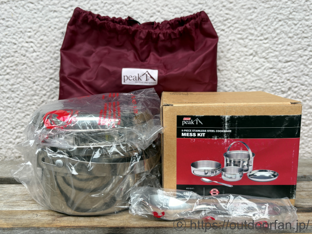コールマン ピークワン ステンレス製 メスキット5点セット