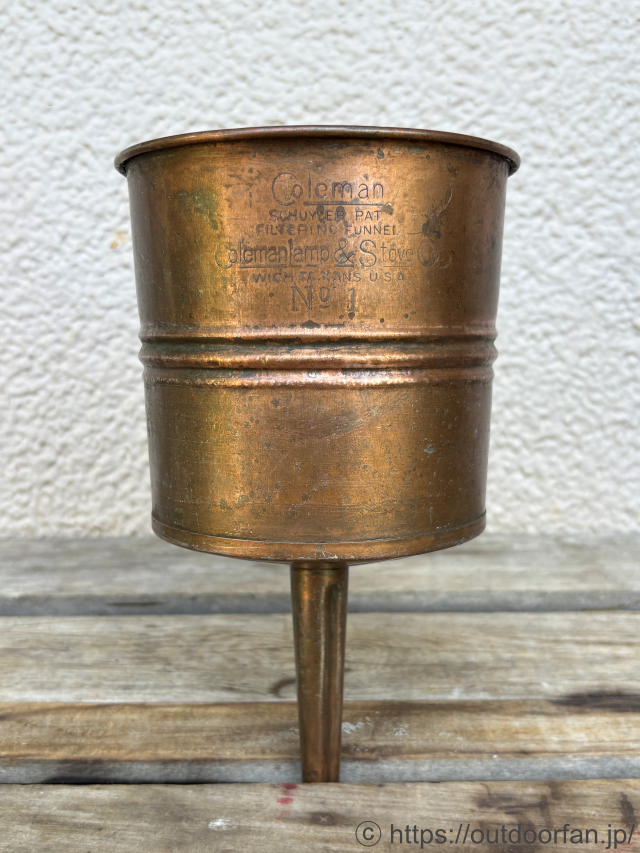 コールマン Coleman 1920年代 鉄製銅メッキ No.1 大型ファンネル